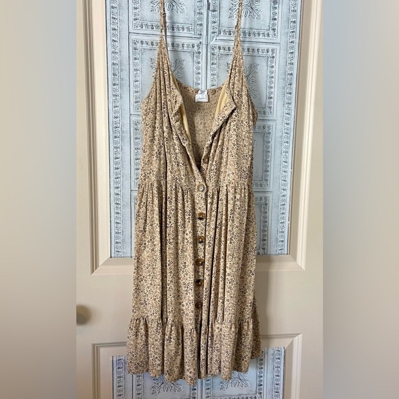 GUC Jopna Sz-XL Spaghetti Strap, Pocket, Floral, Dancing Dress- 10 Real Buttons - Picture 2 of 16